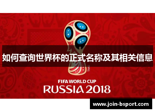 如何查询世界杯的正式名称及其相关信息
